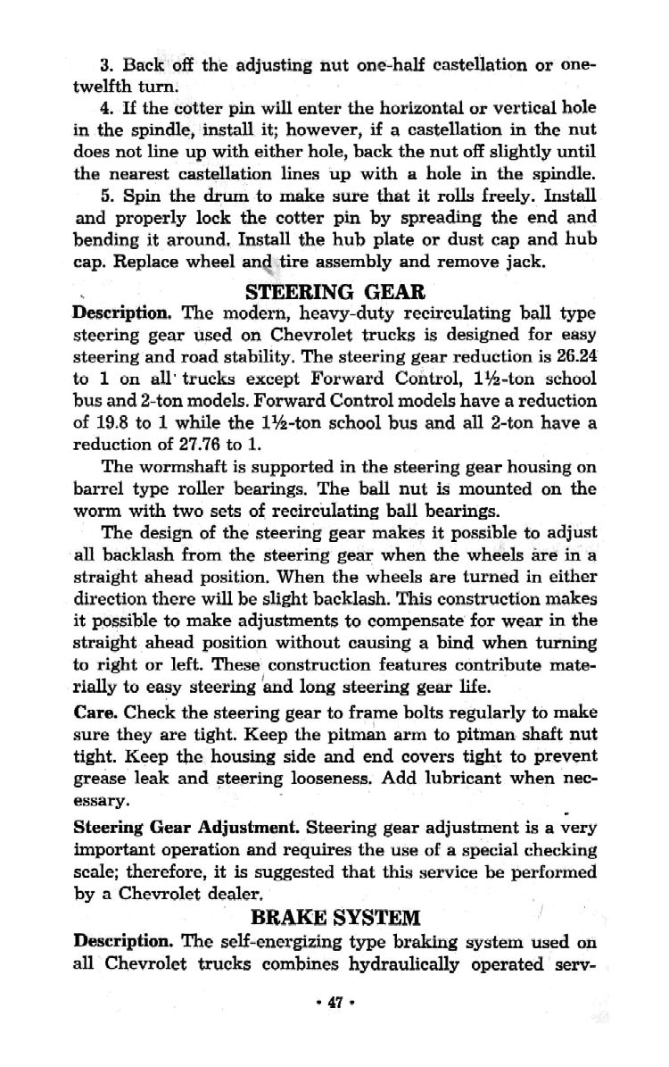 1951 Chevrolet Trucks Operators Manual Page 34